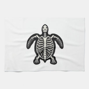 Niedliche Halloween Schildkrötenkelett Tortoise Fo Geschirrtuch