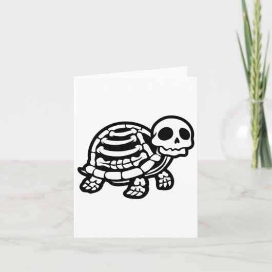 Niedliche Halloween Schildkrötenkelett Tortoise Fo Karte (Vorderseite)
