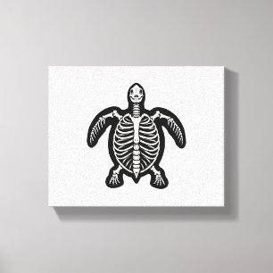 Niedliche Halloween Schildkrötenkelett Tortoise Fo Leinwanddruck