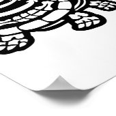 Niedliche Halloween Schildkrötenkelett Tortoise Fo Poster (Ecke)