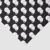 Niedliche Halloween-Schwarz-Weiß-Geister Seidenpapier (Detail)