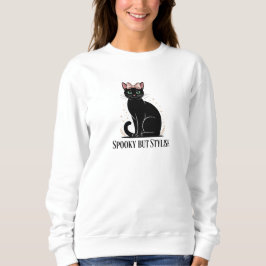Niedliche Halloween-Schwarze Katze Sweatshirt