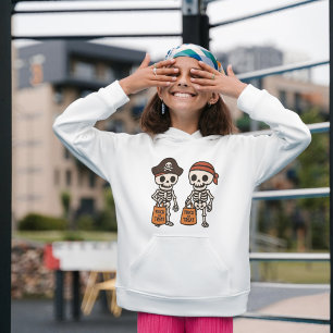 Niedliche Halloween Skeleton Pirates Hoodie