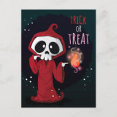 Niedliche Halloween-Skelettkarte Postkarte (Vorderseite)