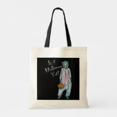 Niedliche Halloween Skelettrick oder Treat Bag Tragetasche (Rückseite)