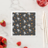 Niedliche Halloween-Skulls und Candy Corn Serviette (Beispiel)