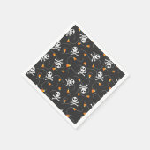Niedliche Halloween-Skulls und Candy Corn Serviette (Ecke)