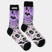 Niedliche Halloween Socken mit Namen (Rechts)