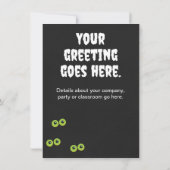 Niedliche Halloween-Spiderkarte oder Einladung (Rückseite)