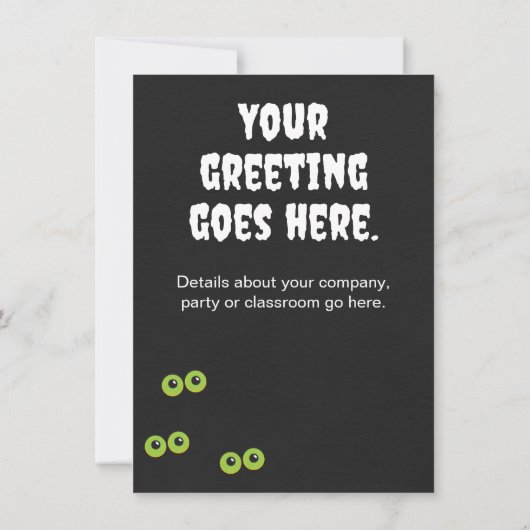 Niedliche Halloween-Spiderkarte oder Einladung (Rückseite)