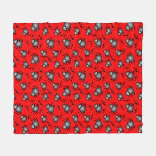 Niedliche Halloween Spiders Fleece Blanket (Vorderseite (Horizontal))