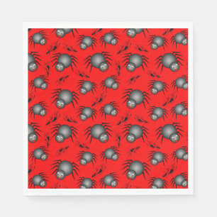 Niedliche Halloween Spiders Napkins Serviette
