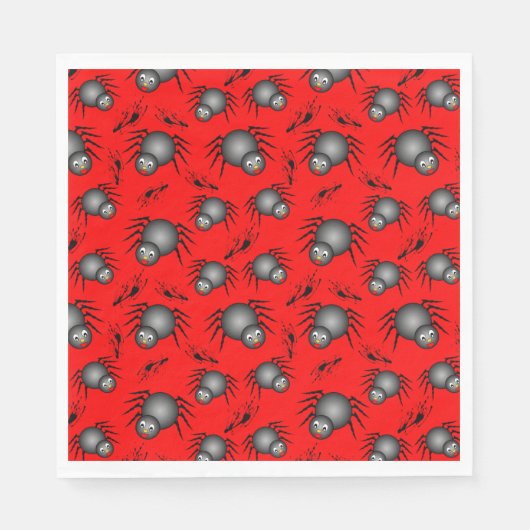 Niedliche Halloween Spiders Napkins Serviette (Vorderseite)