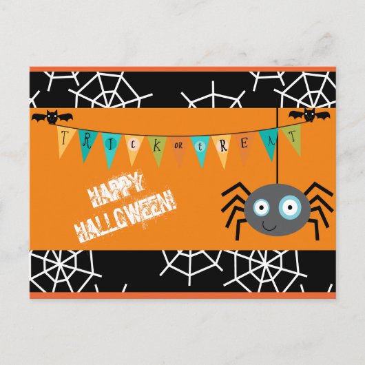 Niedliche Halloween-Spinne Postkarte (Vorderseite)