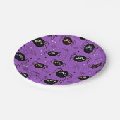 Niedliche Halloween-Spinnen Pappteller (Schrägansicht)