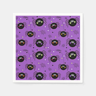 Niedliche Halloween-Spinnen Serviette