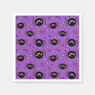 Niedliche Halloween-Spinnen Serviette