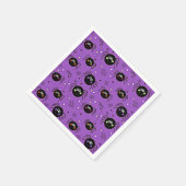 Niedliche Halloween-Spinnen Serviette (Ecke)