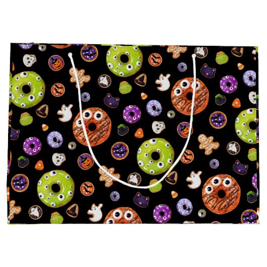 Niedliche Halloween Spookie Keks Pumpkin Ghost Spi Große Geschenktüte (Rückseite)