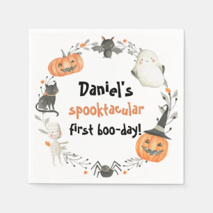 Niedliche Halloween Spooktacular Geburtstagsdekora Serviette