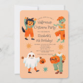 Niedliche Halloween Spooktacular Kostüm Geburtstag Einladung (Vorderseite)