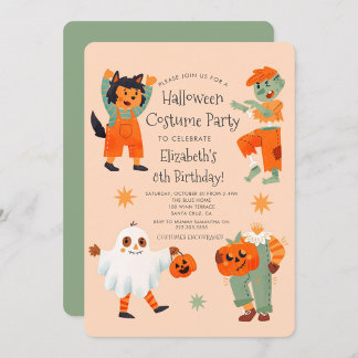 Niedliche Halloween Spooktacular Kostüm Geburtstag Einladung