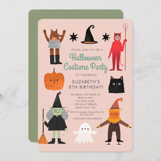 Niedliche Halloween Spooktacular Kostüm Geburtstag Einladung