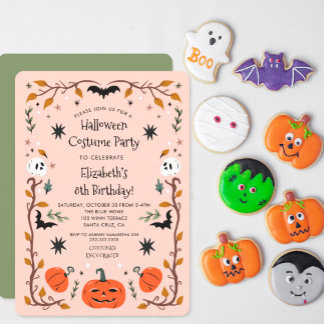 Niedliche Halloween Spooktacular Kostüm Geburtstag Einladung