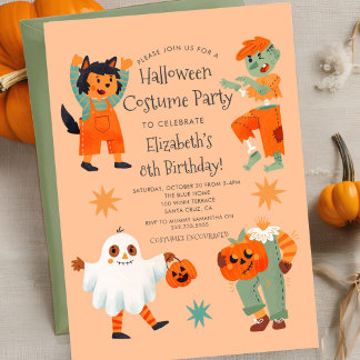 Niedliche Halloween Spooktacular Kostüm Geburtstag Einladung