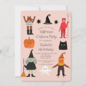 Niedliche Halloween Spooktacular Kostüm Geburtstag Einladung (Vorderseite)