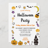 Niedliche Halloween-Spooktacular-Party Einladung (Vorne/Hinten)