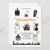Niedliche Halloween-Spooktacular-Party Einladung (Vorne/Hinten)