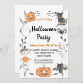 Niedliche Halloween-Spooktacular-Party Einladung (Vorne/Hinten)