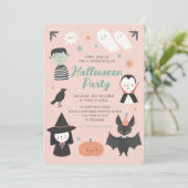 Niedliche Halloween-Spooktacular-Party Einladung (Stehend Vorderseite)