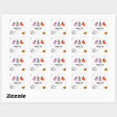 Niedliche Halloween Spooky Danke Square Sticker (Blatt)