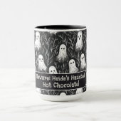 Niedliche Halloween Spooky Ghosts Black & White Cu Tasse (Zentrum)