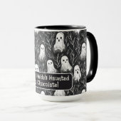 Niedliche Halloween Spooky Ghosts Black & White Cu Tasse (VorderseiteRechts)