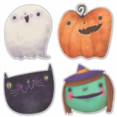Niedliche Halloween-Spooky-Sammlung Aufkleber (Vorderseite)