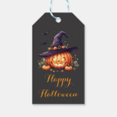 Niedliche Halloween-Sticker - Kürbiskröte Geschenkanhänger (Rückseite)
