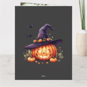 Niedliche Halloween-Sticker - Kürbiskröte Karte (Rückseite)