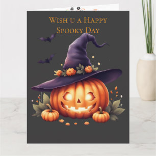 Niedliche Halloween-Sticker - Kürbiskröte Karte