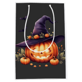 Niedliche Halloween-Sticker - Kürbiskröte Mittlere Geschenktüte