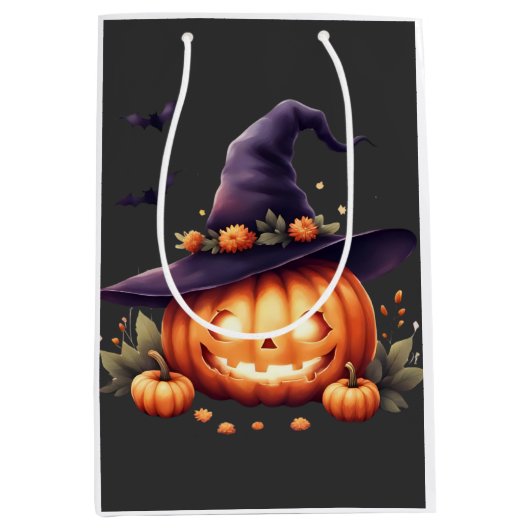 Niedliche Halloween-Sticker - Kürbiskröte Mittlere Geschenktüte (Vorderseite)