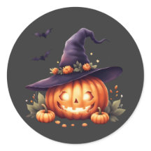 Niedliche Halloween-Sticker - Kürbiskröte