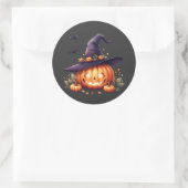 Niedliche Halloween-Sticker - Kürbiskröte Runder Aufkleber (Tasche)