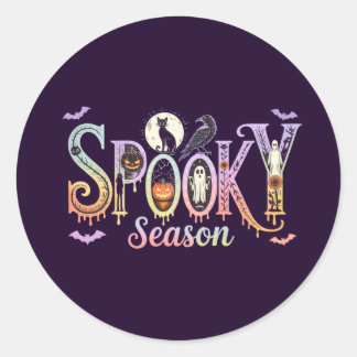 Niedliche Halloween-Sticker, Spooky Season Hallowe Runder Aufkleber