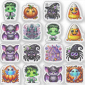 Niedliche Halloween Stickers Aufkleber (Vorderseite)