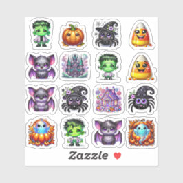 Niedliche Halloween Stickers Aufkleber
