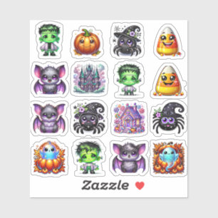 Niedliche Halloween Stickers Aufkleber