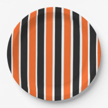 Niedliche Halloween-Streifen in Orange und Schwarz